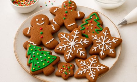 Receta fácil para preparar galletas de jengibre, un postre clásico de la temporada navideña.
