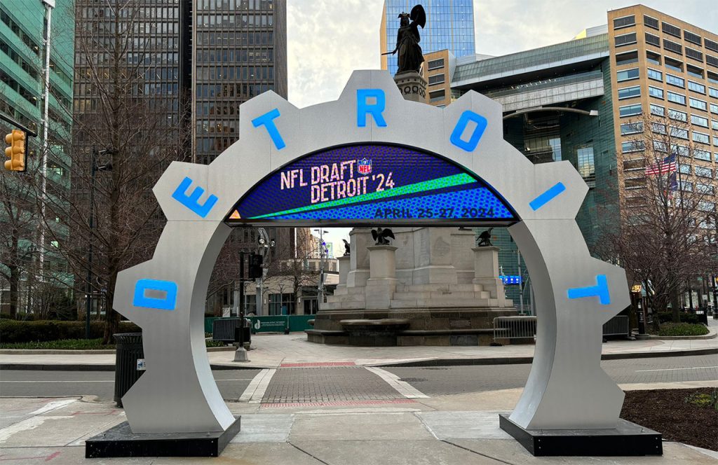 El downtown de Detroit está listo para albergar el NFL Draft 2024.