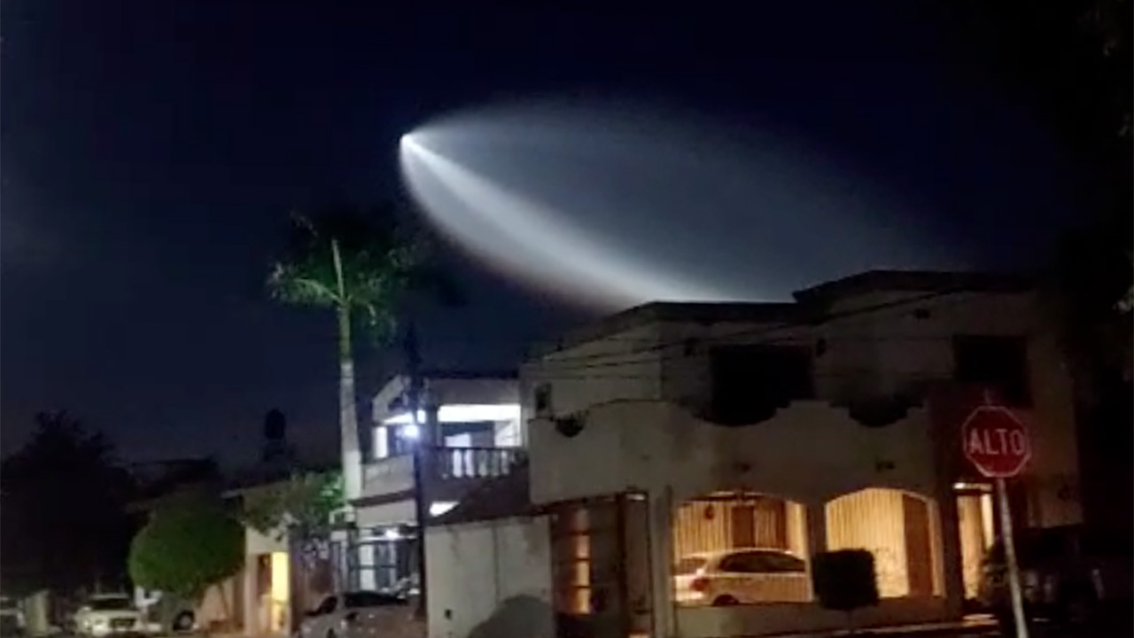 El Falcon 9 de SpaceX se vio en el suroeste de Estados Unidos y noroeste de México.