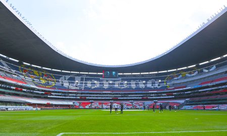 El Estadio Azteca de la Ciudad de México pasó a llamarse Estadio Banorte, mientras se mantiene en remodelación.