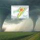 Tormentas intensas y tornados en el Medio Oeste de los Estados Unidos.
