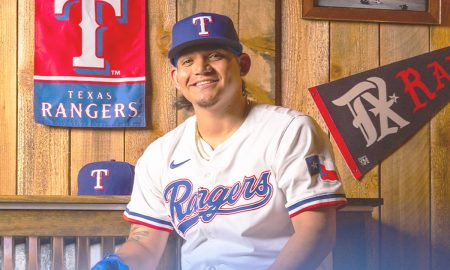 Alejandro Osuna, beisbolista mexicano de los Texas Rangers que debutó en MLB.