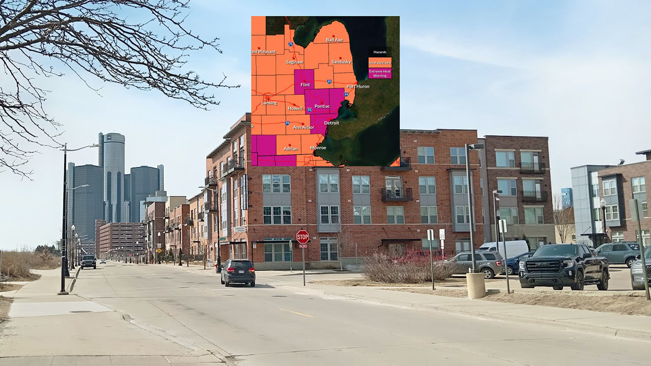 Metro Detroit se mantiene bajo advertencia de calor extremo, debido a las altas temperaturas.