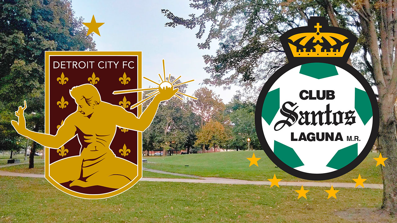 Los futbolistas de Detroit City FC y Santos Laguna visitarán el Clark Park de SW Detroit para un evento comunitario con aficionados, previo a su partido amistoso.