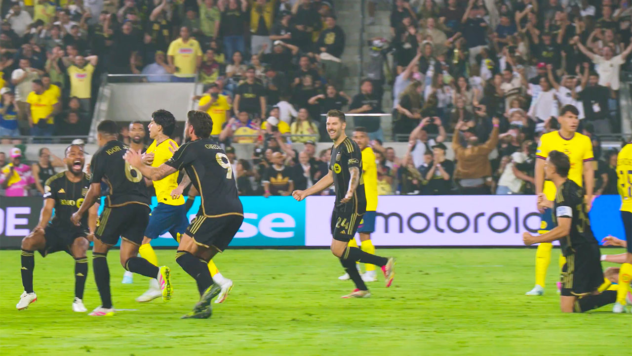 Los Ángeles FC celebra la clasificación al Mundial de Clubes 2025 tras vencer al Club América.