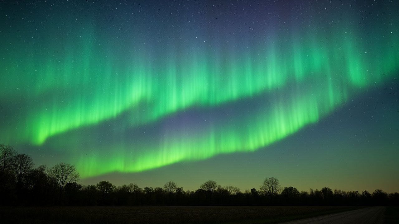 Una intensa tormenta geomagnética provocará auroras boreales en todo Michigan.