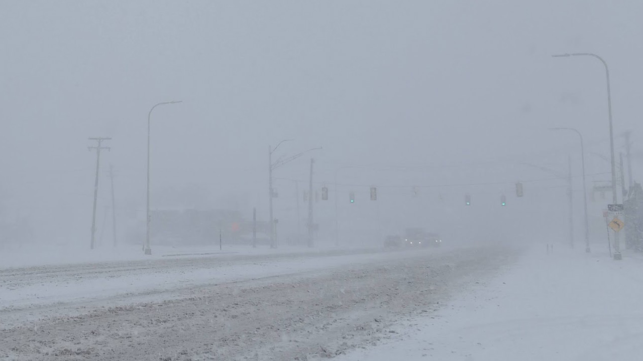 Un accidente entre múltiples vehículos se registró en la autopista I-75 de Detroit durante una ráfaga de nieve intensa.