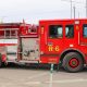 Vehículo del Departamento de Bomberos de Detroit, ante la serie de incendios que se han registrado en la ciudad en los últimos días.