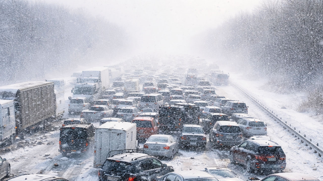 Un choque múltiple entre más de 100 vehículos se registró en el oeste de Michigan, en la autopista I-196 en Hudsonville, del área metropolitana de Grand Rapids.