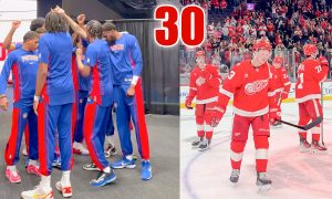 Los Detroit Pistons y los Detroit Red Wings llegaron a 30 triunfos y lideran sus respectivas ligas.