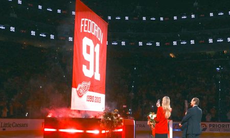 Los Detroit Red Wings retiraron el número 91 de Sergei Fedorov.