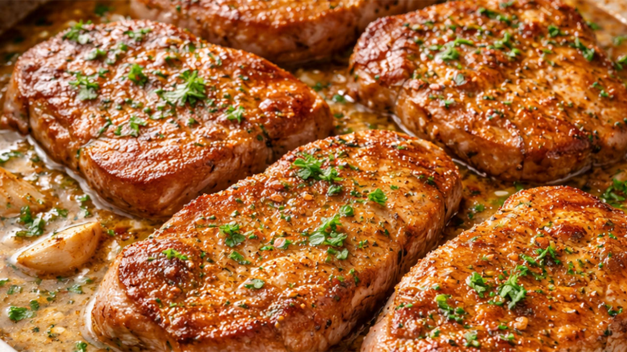 Receta para preparar bistec de cerdo jugoso, un platillo fácil de preparar que requiere pocos ingredientes.