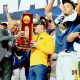 Los Michigan Wolverines, de la Universidad de Michigan, celebran su segundo título nacional del basquetbol universitario de la NCAA.