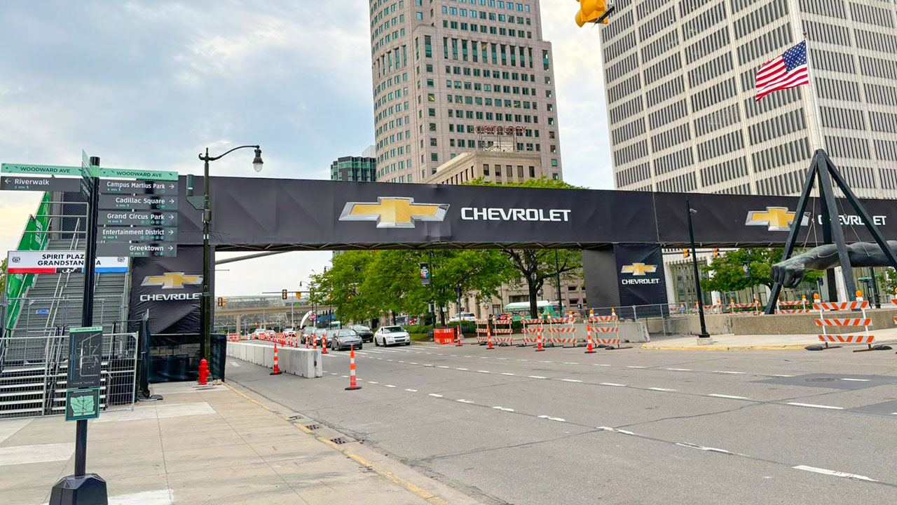 Varias calles del centro de Detroit estarán cerradas por algunos días debido al Detroit Grand Prix 2026.