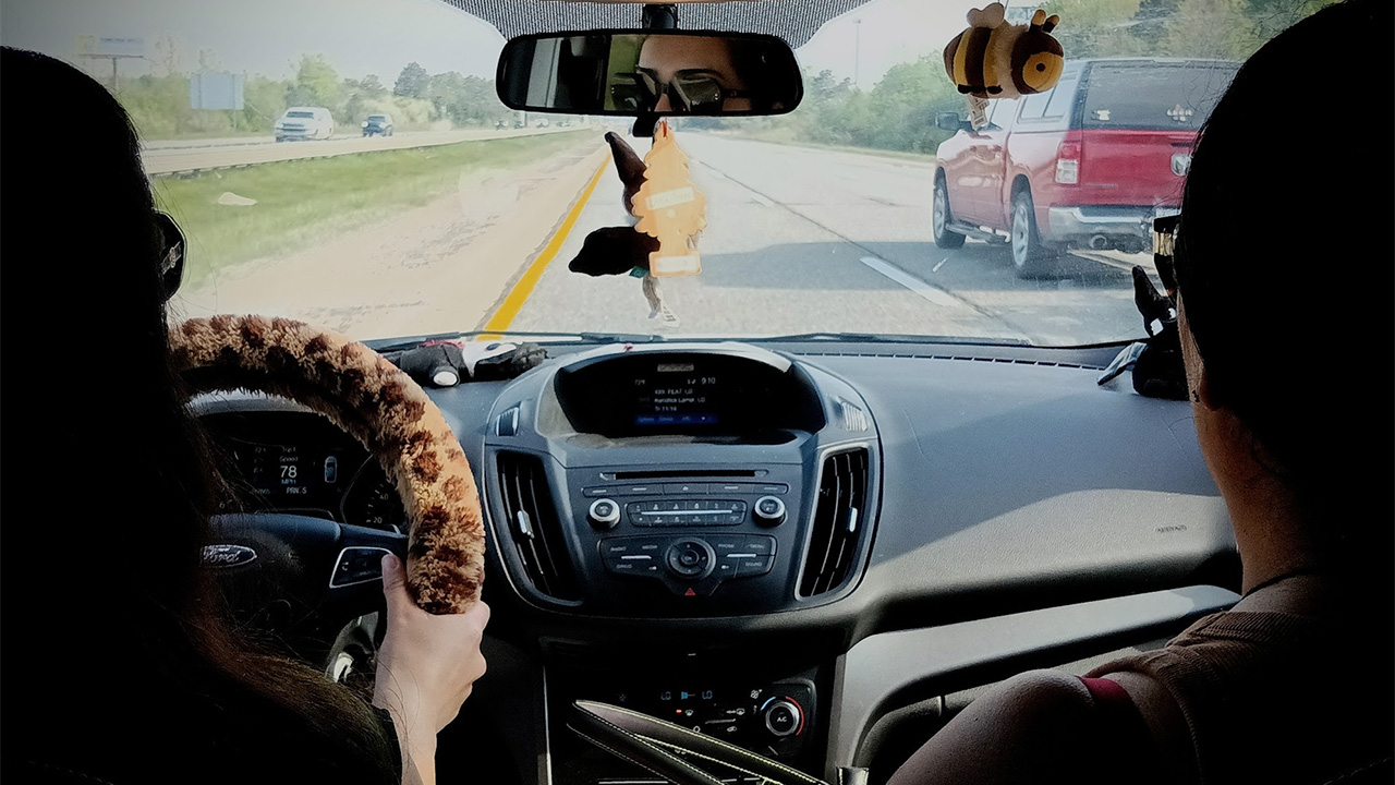 Oscar’s family drives to visit him at the North Lake Processing Center in Baldwin, Michigan on May 17, 2026. Photo: Faith Ballard.