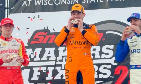 El mexicano Pato O’Ward ganó las dos carreras de Milwaukee en un mismo día en IndyCar Series.